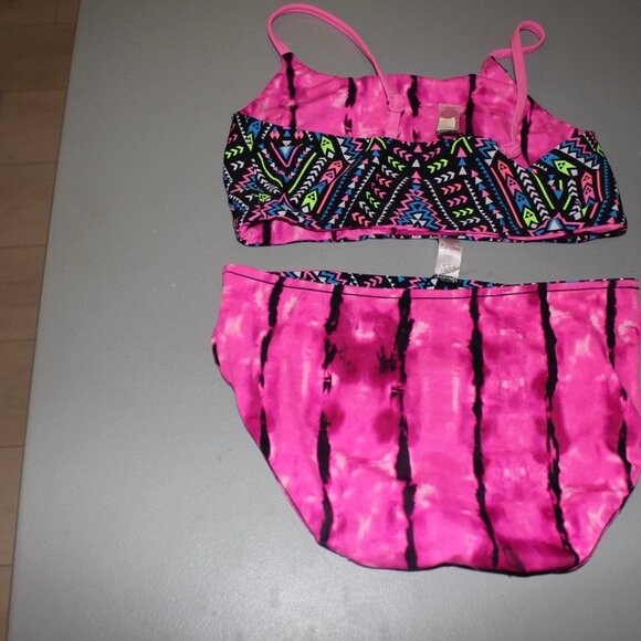 Multi Color Reversibile 2 Pcs  Justice  Swimsuit Size 14 - Picture 4 of 13